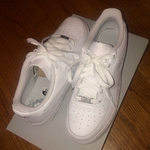 All White Nike Air Force 1s